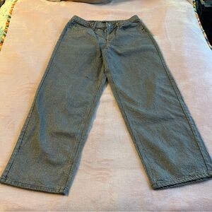 Wild Fable mid rise relaxed straight gray jeans with glitter embellishment 12